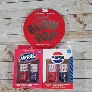 NWT Charms Blow Pop Eyeshadow Palette 9‎ Shades w/ Mirror Nerds & Pepsi Polishes